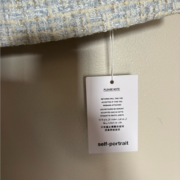 NWT- Powdered Blue Tweed Mini Skirt SELF PORTRAIT - Picture 10 of 14